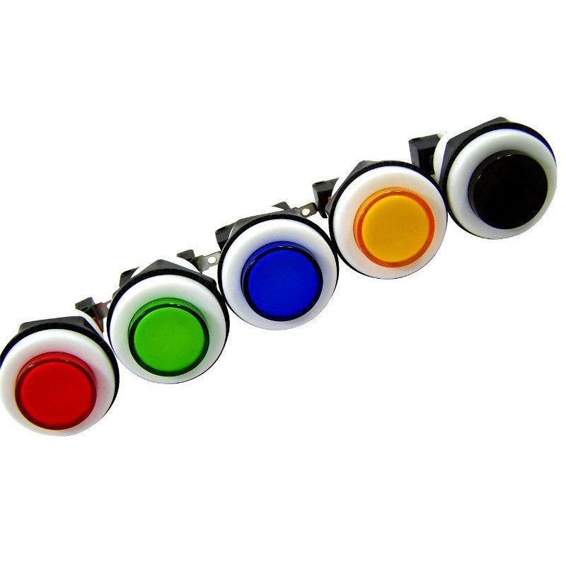 1x Botão Acrílico C/ Micro Para Arcade, Fliperama, Jukebox, Arduino