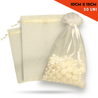 Saco Organza - Saquinho 10x15 Bege C/50 Para Lembrancinha em Oferta na Shopee