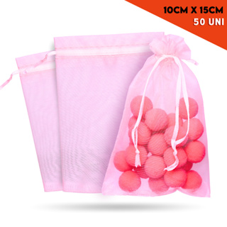 Saco Organza - Saquinho 10x15 ROSA -  C/50 Para Lembrancinha em Oferta na Shopee