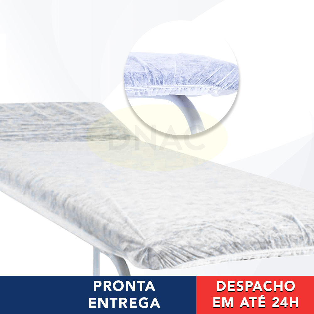 100 Lençóis TNT descartávéis para Macas até 2,20 x 0,90 cm