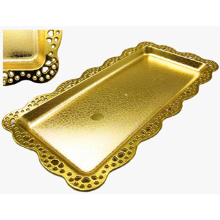 Bandeja de Plástico Retangular Decoração Doces Festa 15x36cm