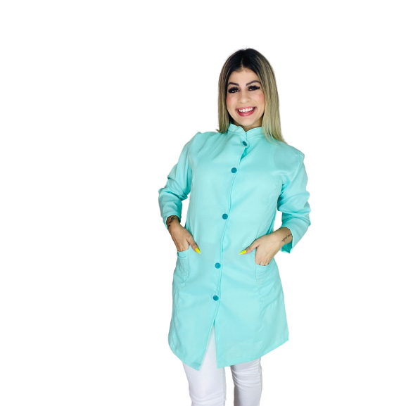 Jaleco Unissex Oxford De Botão Gola Padre - Uniforme Hospitalar 97