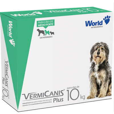 VERMICANIS 800MG 10KG CARTUCHO C/4 COMPRIMIDOS WORLD - USO VETERINARIO