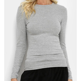 Blusa Básica Manga Longa Feminina