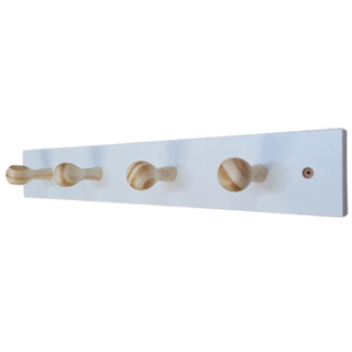Cabideiro de Parede Madeira MDF Branco Organizador Quarto Sala Hall Entrada
