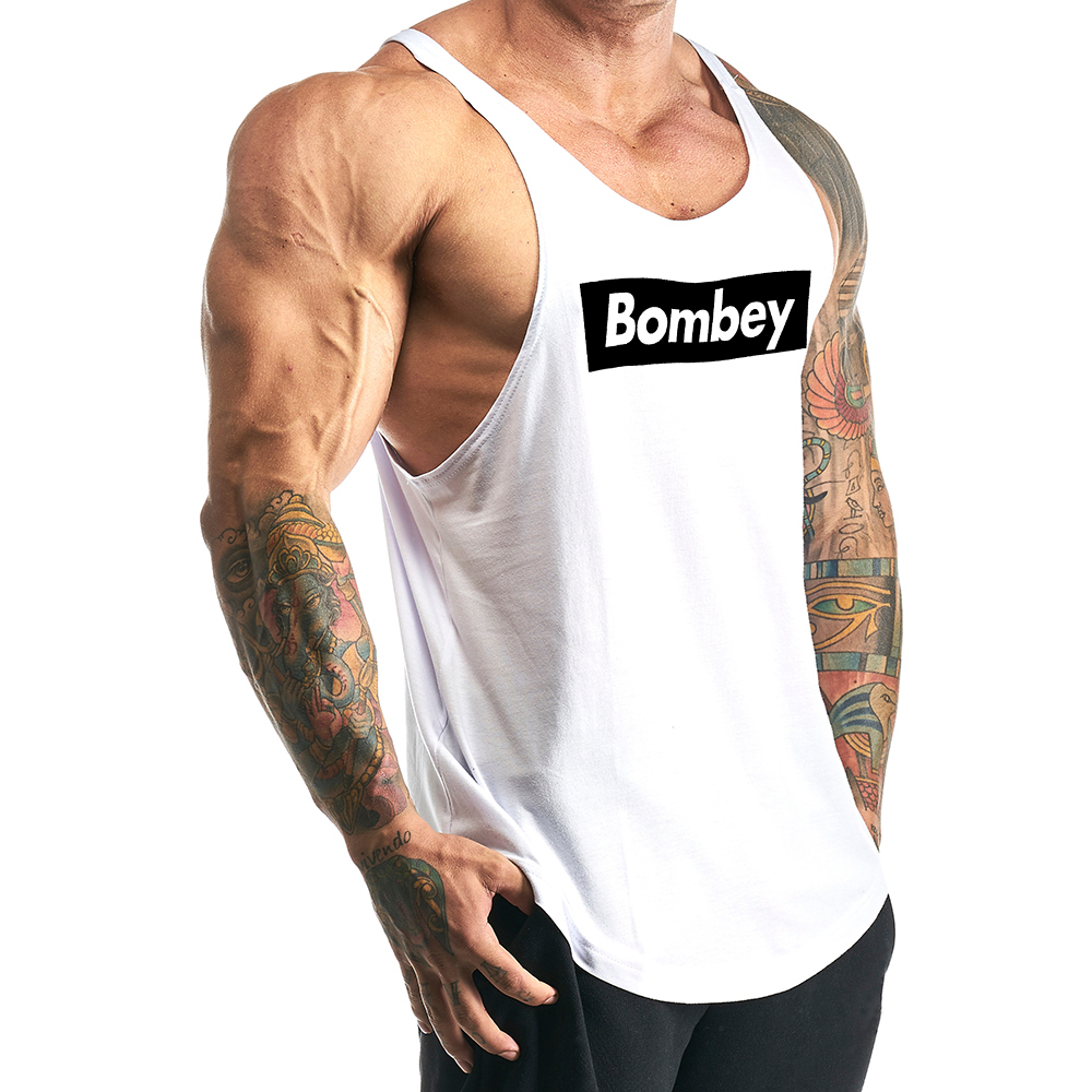 Regata Masculina Cavada Algodão Branca - Bombey