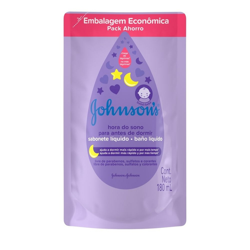 Sabonete Líquido Johnson's Baby Hora do Sono 180ml - Mom & Baby