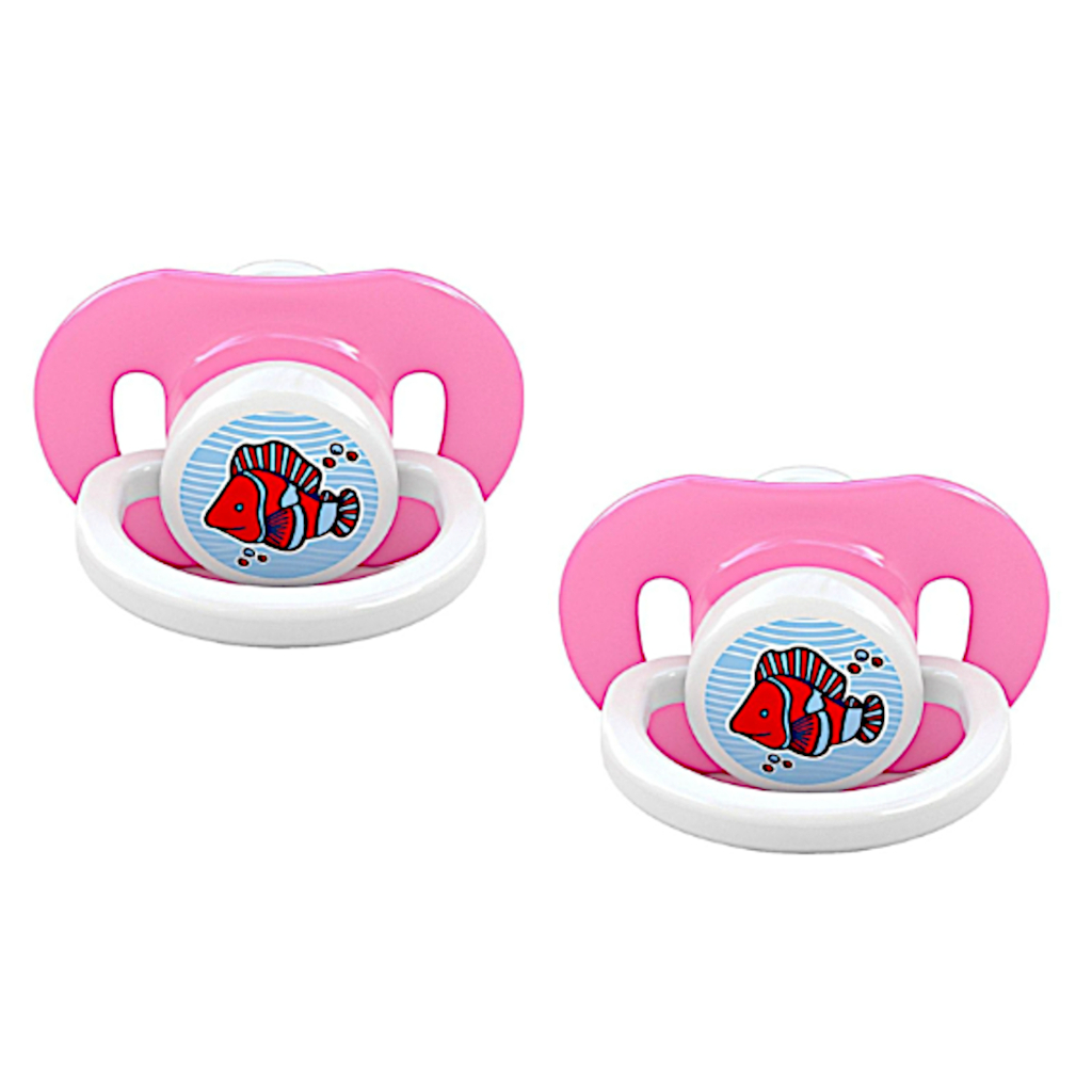 Kit 2 Chupetas Bico Redondo de Silicone Bebê - PAC C/2 Chupetas Menino Menina Saquinho Presente em Oferta na Shopee