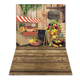 Fundo Fotográfico Quitanda Frutas Newborn Tecido PN-0251 em Oferta na Shopee