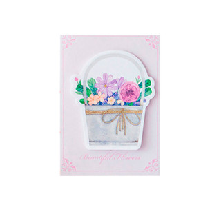Notas Adesivas / Sticky Note Vaso Beautiful Flowers - Lembrete Adesivo - Bloco de Lembrete - Notas Autoadesivas Reposicionáveis - Marca Páginas