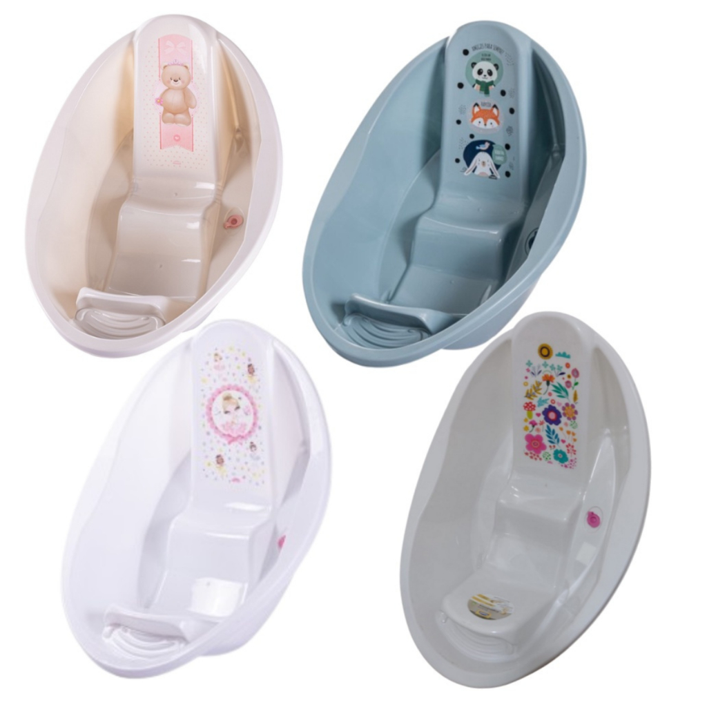 Banheira Ergonômica Bebê Infantil Plasútil 24 Litros Rígida Antiderrapante Avulsa Diversos Modelos