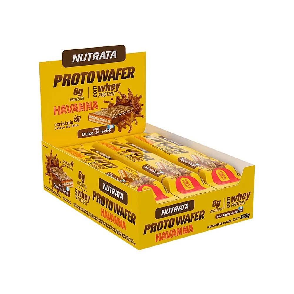 PROTO WAFER SABOR DOCE DE LEITE HAVANNA DISPLAY C/12 UNIDADES - NUTRATA