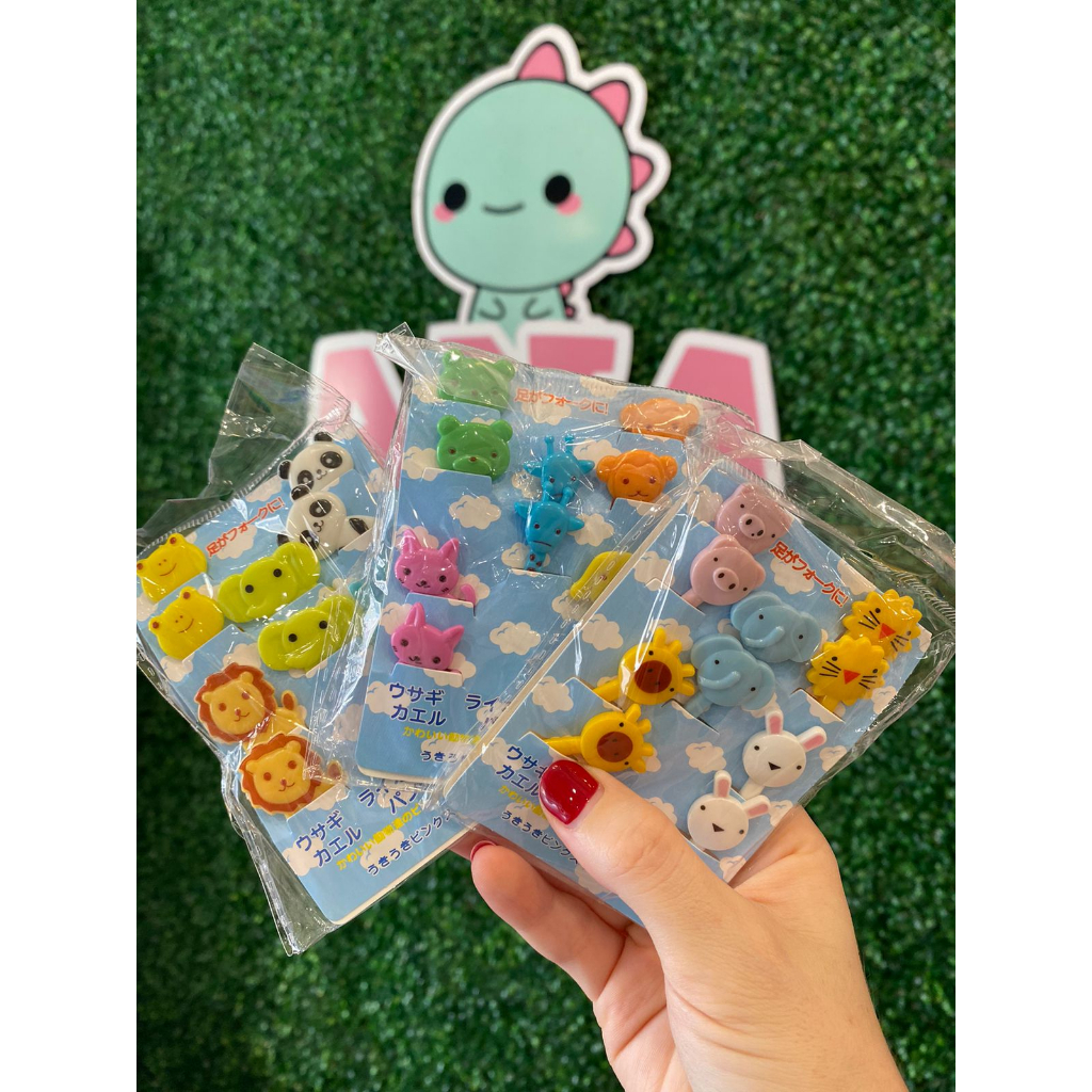 Várias Opções Kit Garfinho Frutas Frutinha Garfinhos Bebê Infantil Garfo Para Petisco Criança Divertido Animais Fofo