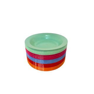 Kit Pratos Fundos Redondos de Plástico para refeições -10,20,30