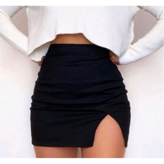 Saia com fenda curta em Oferta na Shopee