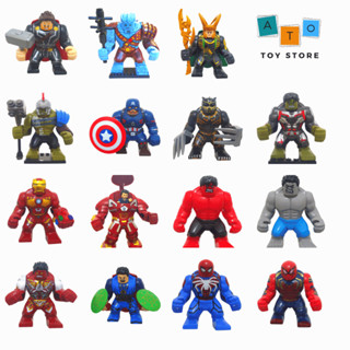 Boneco super Heroi tipo bloco de montar 8cm