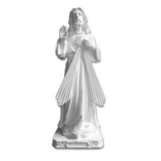 Imagem de Jesus Misericordioso de 30 cm em Gesso Cru