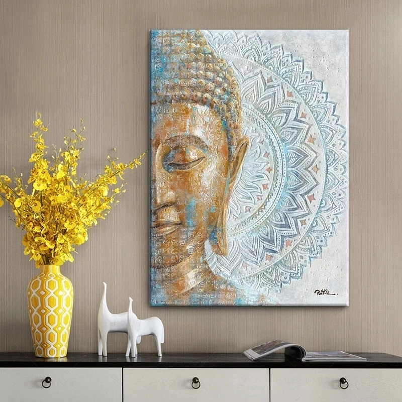 Imagem Quadro Decorativo Buda Mandala Zen – Mosaico Espiritual Decoração Sala Quarto