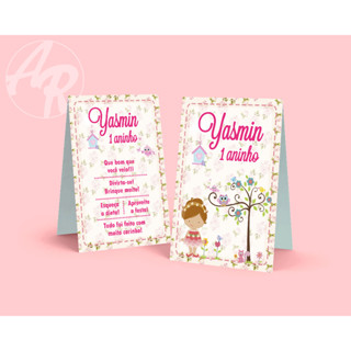 Agradecimentos para festas tema Jardim Encantado (n+d)