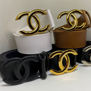 Kit 3 Cintos Sintéticos Cores Preta/Marrom e Branco Moda Feminina .