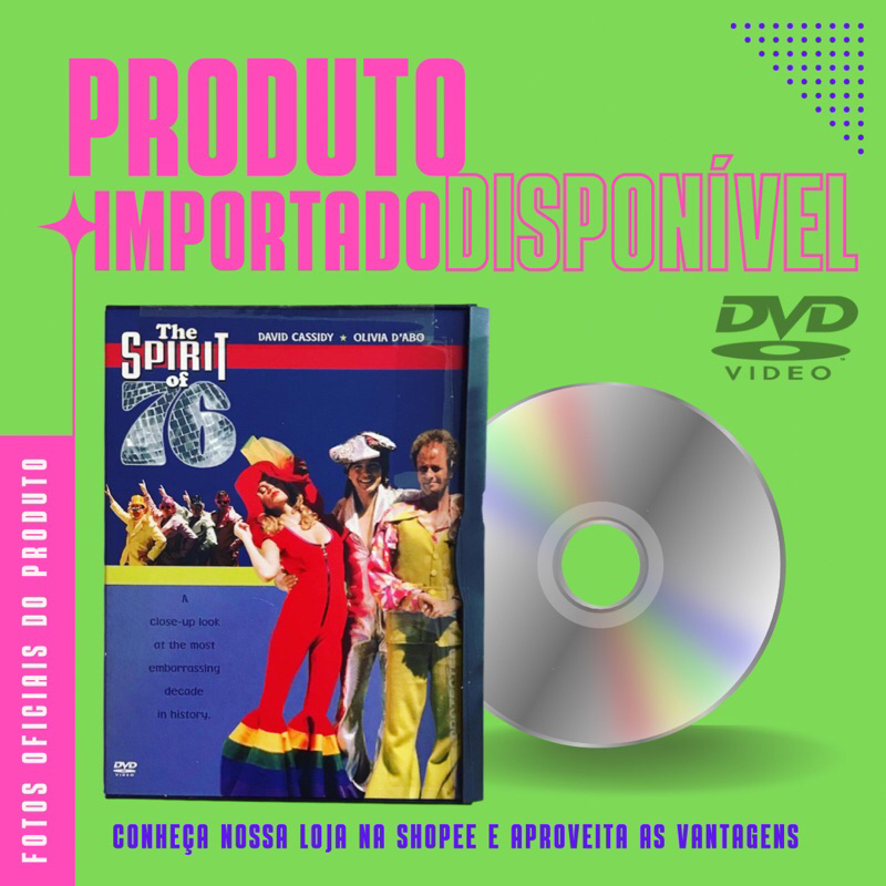 DVD IMPORTADO FILME THE SPIRIT OF 76 (De Volta Aos Embalos de 76) - Com: David Cassidy, Olívia D’Abo
