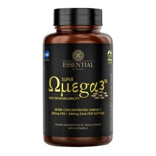 Super Omega 3 Tg 1000mg 180caps Essential Nutrition Original