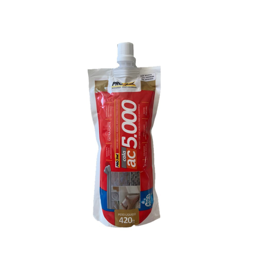 Cola Moldura Sanca Rodapé Rodateto C/ Bico Aplicador 420g