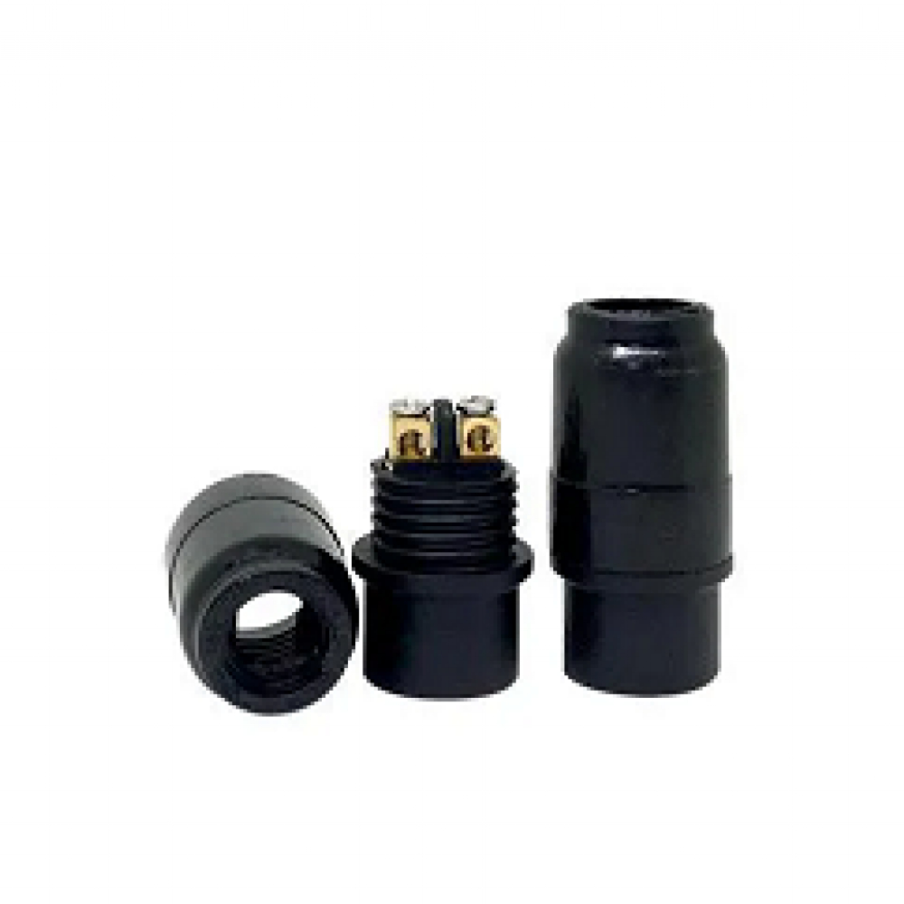 Bocal Base soquete e14 pendente decorlux termoplastico 1a 250v preto