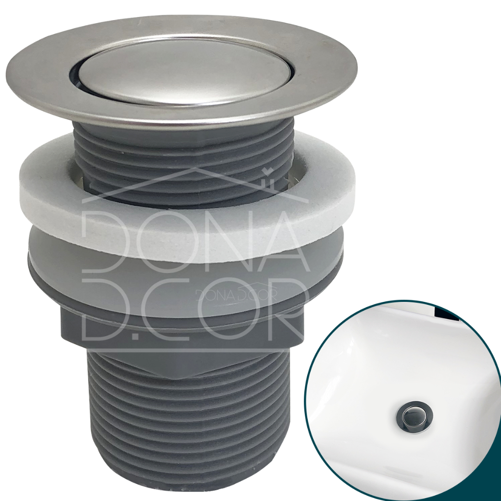 Valvula Click Ralo Pia Banheiro 1 1/4 Tampa Inox ABS Cuba Valvula Escoamento Polido Lavatorio 40mm