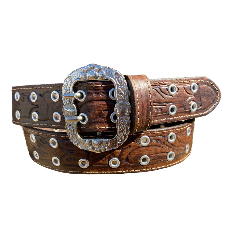 Cinto Muladeiro em Couro Alto Relevo (pronto entrega ) em Oferta na Shopee