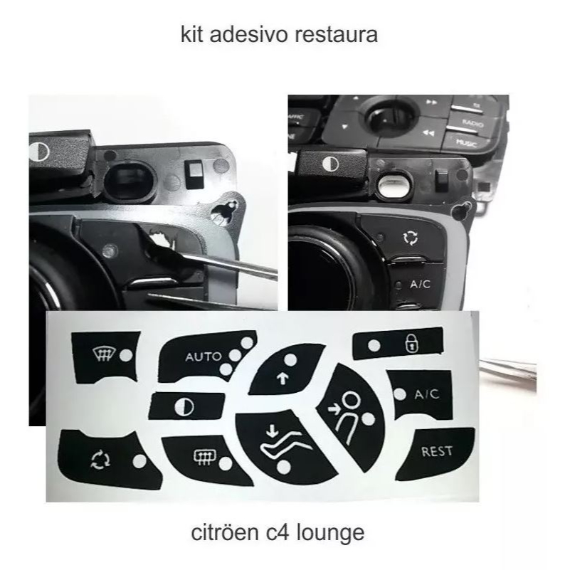 Kit Adesivos Ar Condicionado Citröen C4 Lounge Citroen Ds4 em Oferta na Shopee