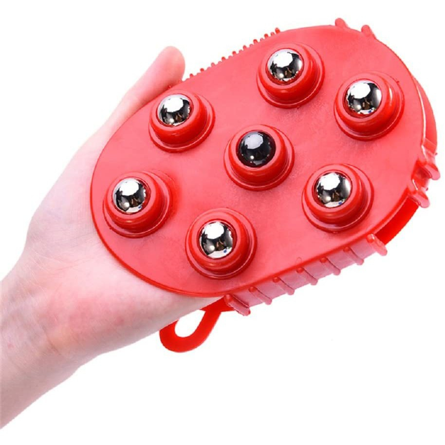 Luva Massageadora Esferas Relaxa Alivia Dores Tensão Corporal em Oferta na Shopee