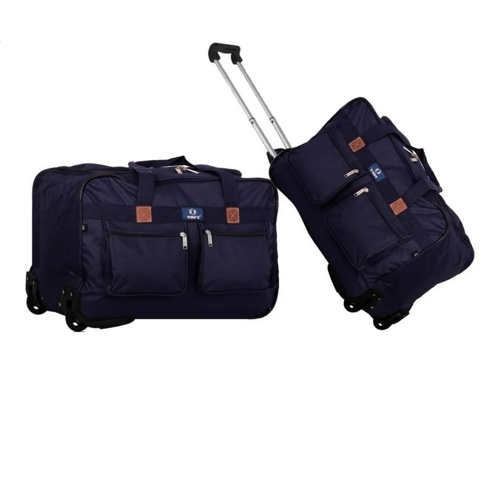 Sacola Bolsa Mala De Viagem De Bordo Média Com Rodinhas — imagem 2 de 2