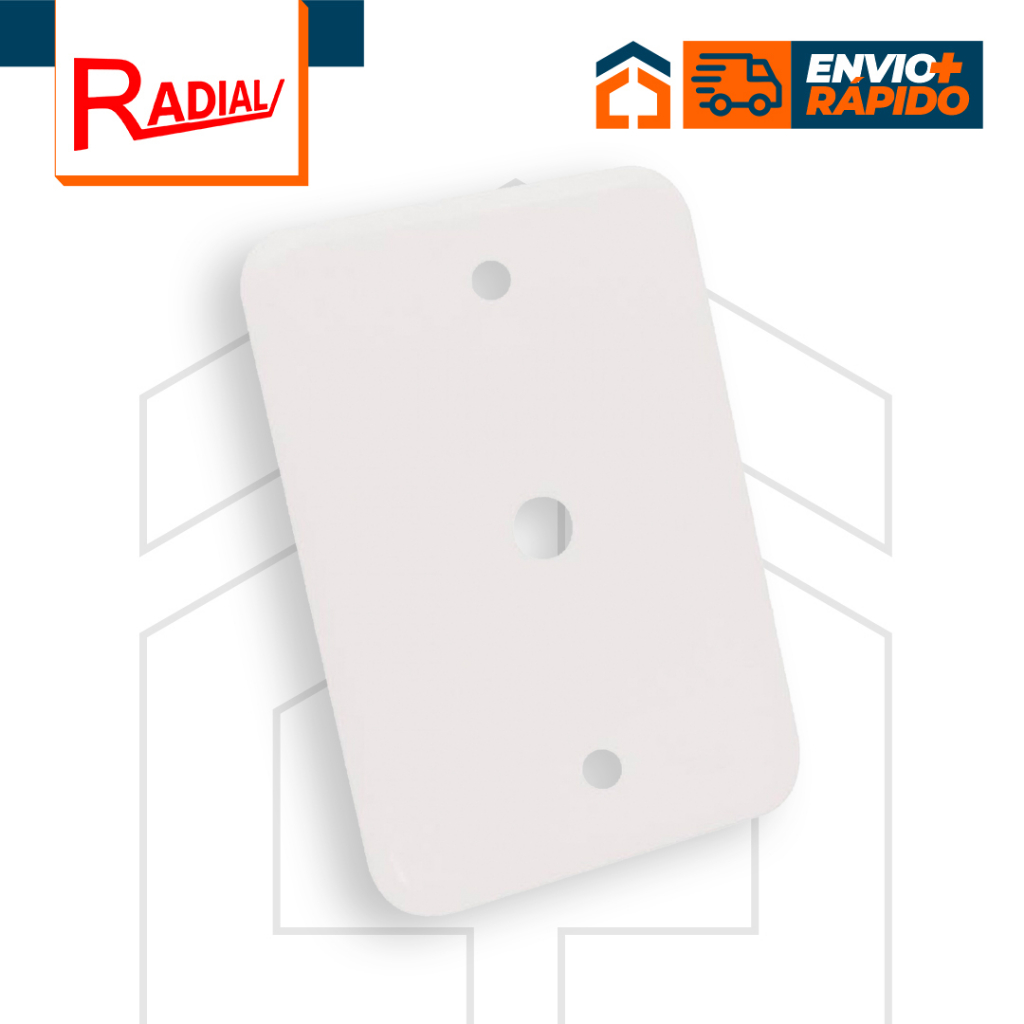 Placa Espelho Tampa 4x2 Com Furo Para Cabo Fio Modelo Pollar Radial Tomadas e Interruptores
