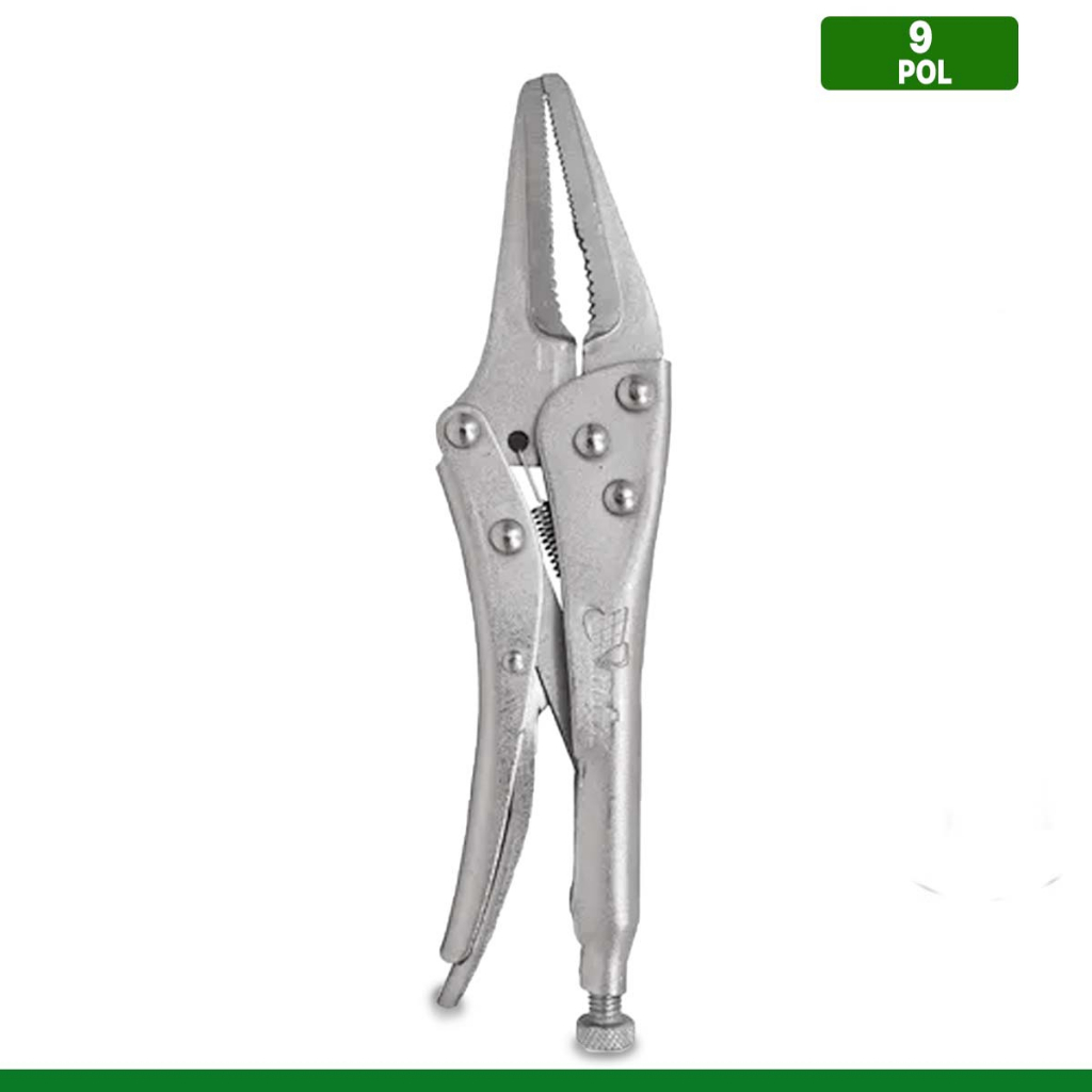 Alicate De Pressão Reforçado Bico Longo Em Aço 9 Pol 255mm