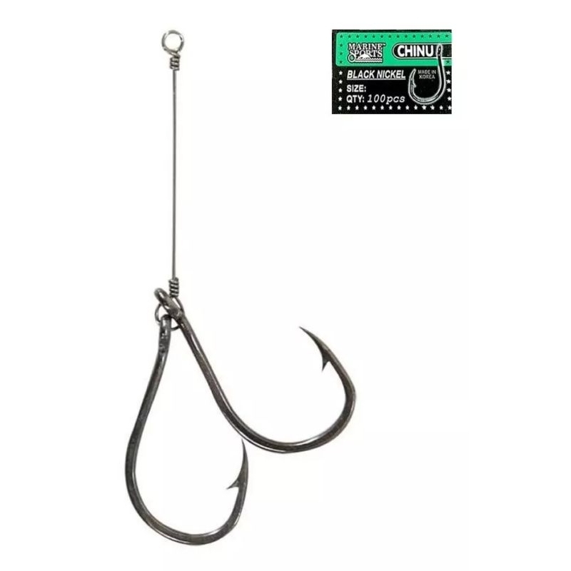 Anzol Chinu Black Duplo Encastoado pesca de piauçu , piapara e pacu em Oferta na Shopee