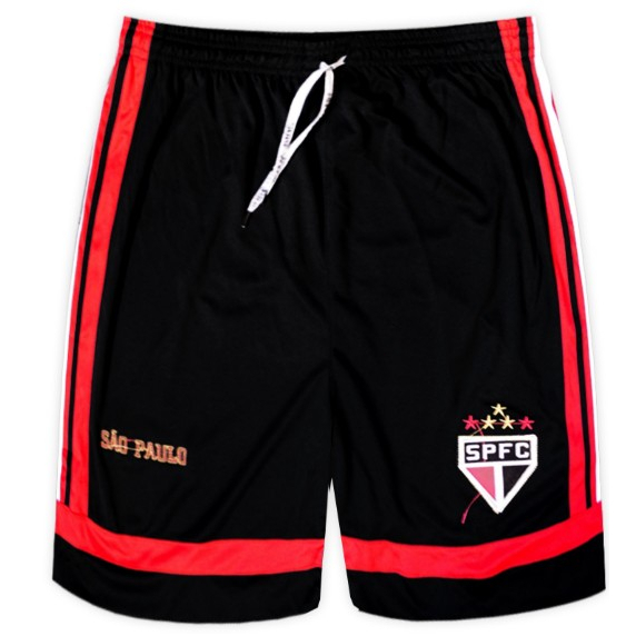 Bermuda calção short adulto juvenil time São paulo futebol treino academia corrida jogo uniforme