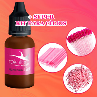 Pigmento Rb Kollors 15ml 3ml Para Micropigmentação Sobrancelhas Lábios Cílios Kollos Microblading Shadow Rbkollors Orgânica Universal Jambo Jamblack Total Black Ombre 1 e 2 Hot