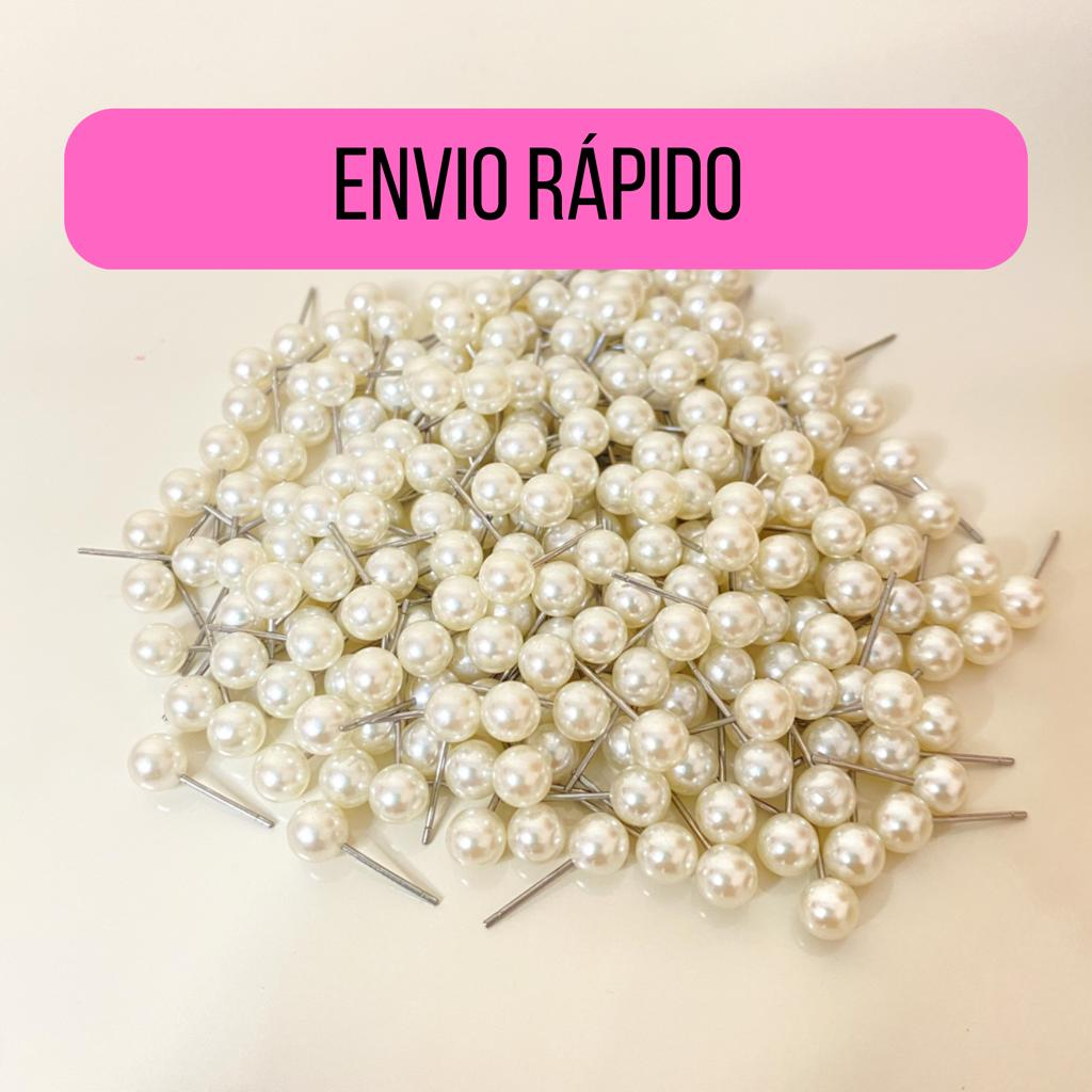 50/100 Pares Brincos de Perola com tarracha de silicone em Oferta na Shopee