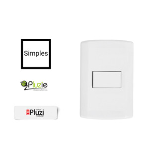 Pluzie Interruptor Apagador Simples Modular com Placa