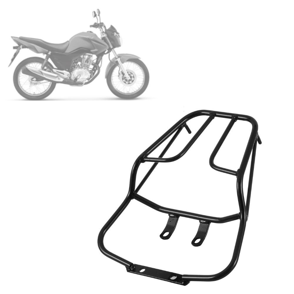 Bagageiro Aço Maciço Pro Tork Sansão Moto Titan Fan 125 150 em Oferta na Shopee