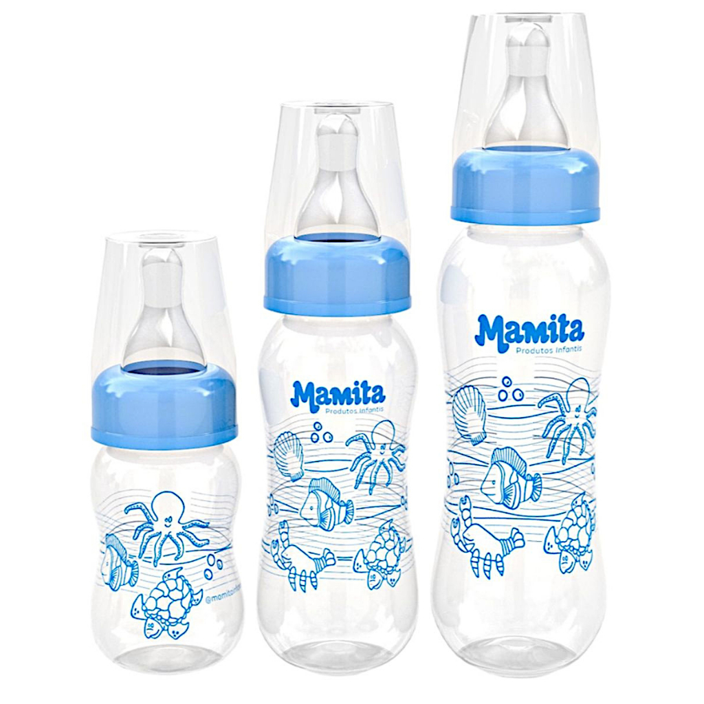 Kit Mamadeira Mamita Decorada (80ml - 150ml - 240ml) Bebê Menina Menino - Kit 3 Mamadeiras Presente em Oferta na Shopee