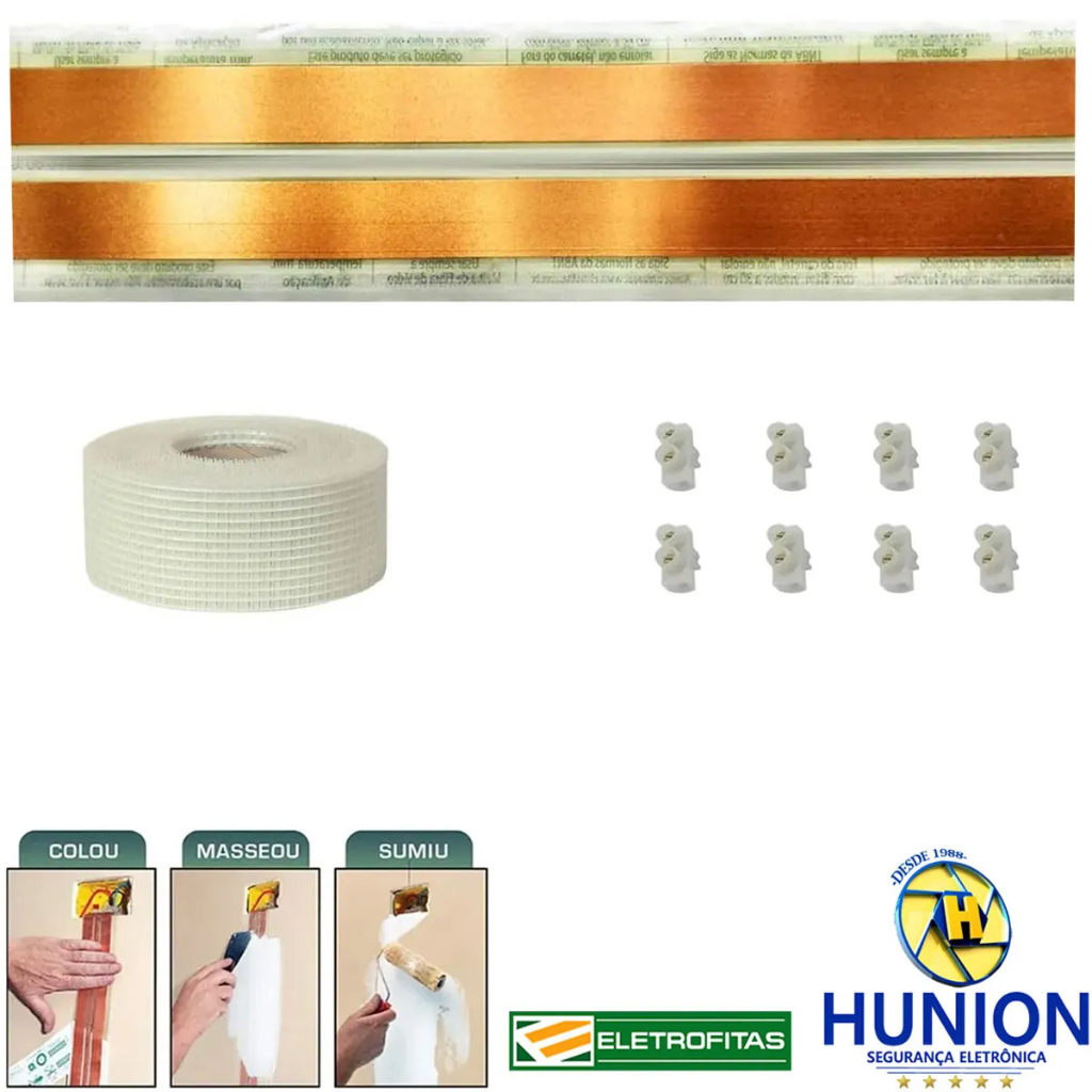 Kit Fita Elétrica Eletrofita 2 Pistas 5 Metros 750v/10amp