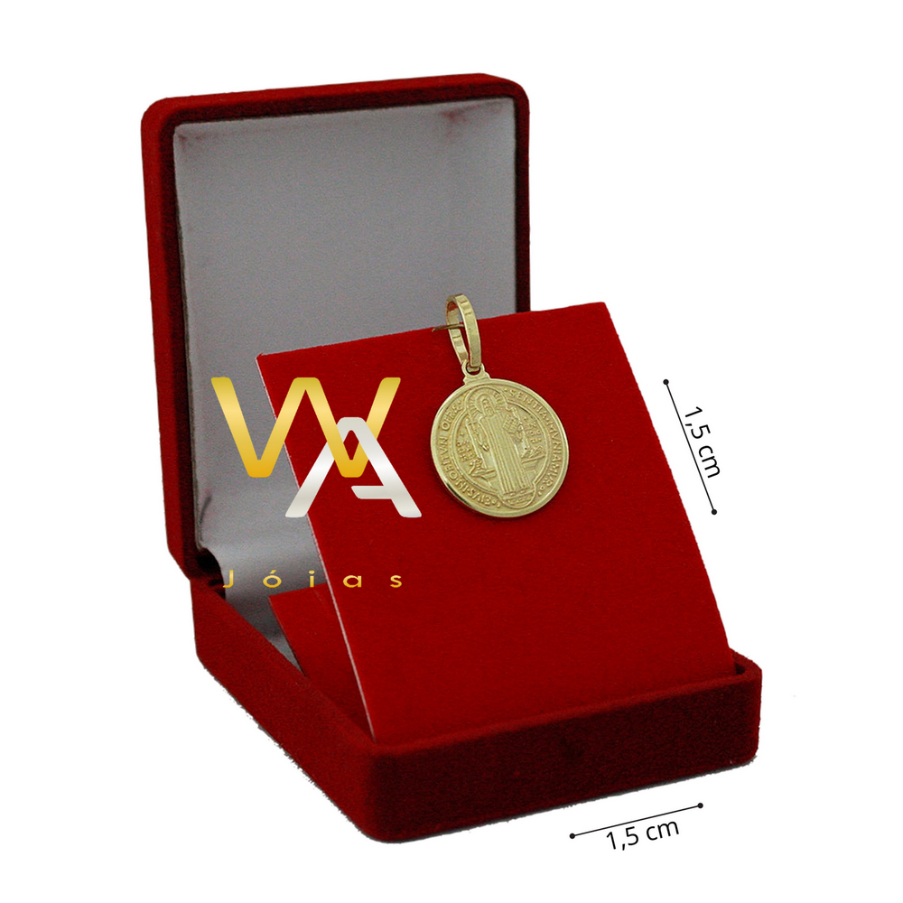 Pingente São Bento PP feito com moeda antiga em Oferta na Shopee