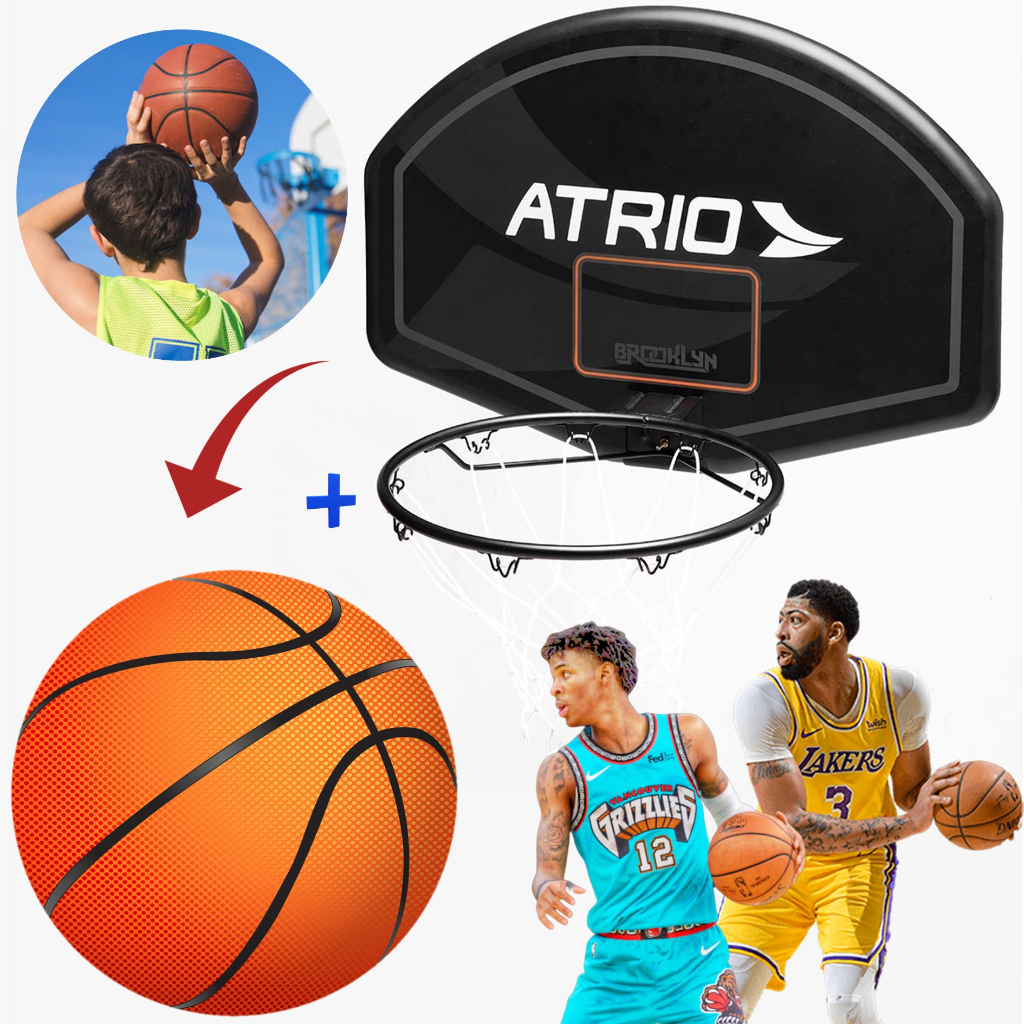 Tabela De Basquete Semi Pro À Prova D'agua Aro 38 Cm + Bola Resistente