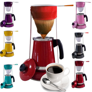 Bule Com Mancebo Mariquinha Coador De Café Retro Em Alumínio Varias cores.
