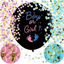 Balão Látex Chá revelação Boy or Girl - Gigante 90cm
