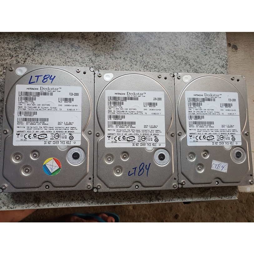 Kit 3 Hds 1 Tb Hds721010kla330 - Com Defeito - Não Acompanha Placa Lógica - Cod: 2