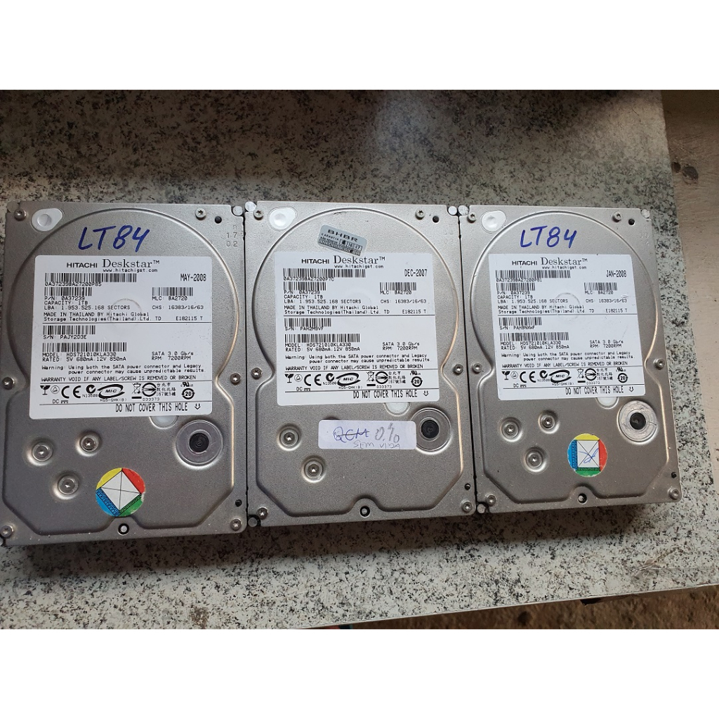 Kit 3 Hds 1 Tb Hds721010kla330 - Com Defeito - Não Acompanha Placa Lógica - Cod: 3