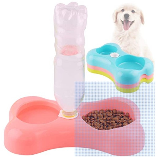 Pote Comedouro Duplo Pets Gatos Cachorros Água Pet Shop Tigela Alimentador Bebedouro